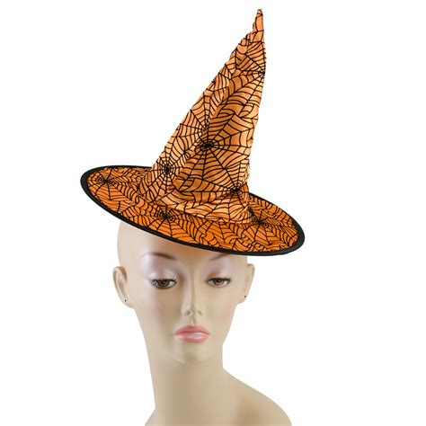 Spider web themed witch hat